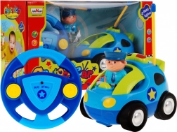 Auto della polizia radiocomandato per bambini 3+ Volante telecomandato + figurina del poliziotto + effetti luminosi e sonori