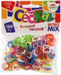 Céčka colorati retro mix – 150 pezzi di stampati in plastica