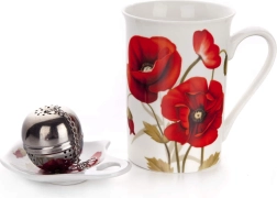 Set da tè in 3 pezzi Red Poppy