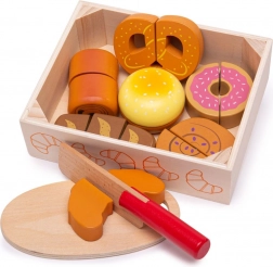 Set per il taglio del pane in legno per bambini