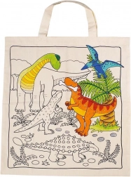 Borsa di cotone da colorare – dinosauri