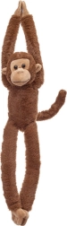 Scimmietta di peluche marrone con zampette adesive 45 cm