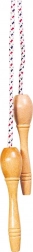 Goki corda per saltare con manici in legno verniciato con viti, 240 cm