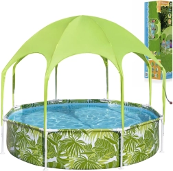 Bestway piscina da giardino con struttura 244 × 51 cm con tettoia SPLASH-IN-SHADE