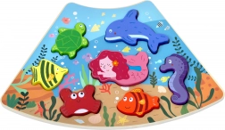 Puzzle di inserimento in legno Mondo sottomarino – collegabili