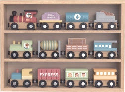 Tooky Toy Trenini in Legno con Magneti