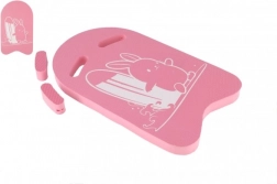 Tavoletta da nuoto per bambini con coniglietto, rosa in schiuma 23,5 × 41 cm con impugnature