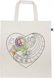 Borsa in cotone da colorare – cuore