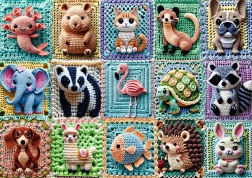 trefl puzzle premium plus animaletti all’uncinetto 1000 pezzi