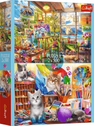 Puzzle 2×500 – L’arte della pittura