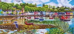 Puzzle panoramico Bassa e alta marea a TOBERMORY 636 pezzi GIBSONS