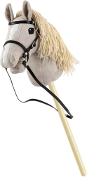 Hobby horse su bastone Milly Mally cavallino di peluche grigio