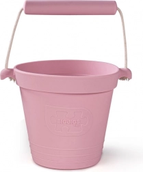 Secchiello da spiaggia in silicone rosa chiaro BIGJIGS TOYS