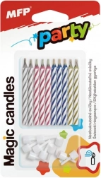 candeline magiche per torte 6 cm, 10 pz