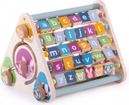 Bigjigs Toys triangolo attivo in legno con animaletti