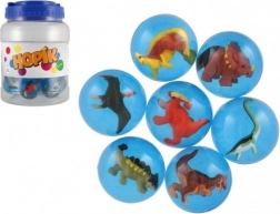pallina rimbalzante con dinosauro 4 cm – assortimento di specie