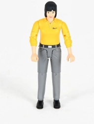 Bruder Bworld figurina donna – maglietta gialla, pantaloni grigi