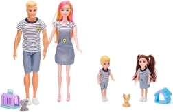 Famiglia moderna Woodyland con animaletti