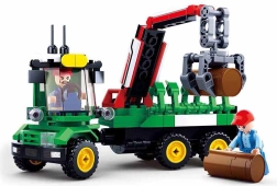 Sluban Fattoria Trattore con rimorchio per tronchi