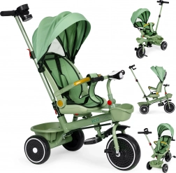 Triciclo per bambini 2 in 1 con tettoia e sedile girevole ECOTOYS – verde