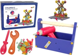 Kit di costruzione in valigetta con avvitatore a batteria per piccoli fai-da-te