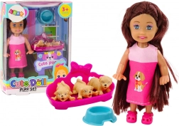 Mini bambola Abito con capelli lunghi Three Dog Lair