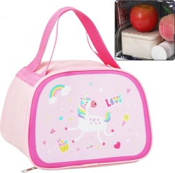 Borsa termoisolante per pranzo con unicorno rosa 23cm