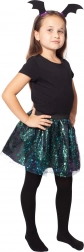 costume da strega per bambina con tutù e cerchietto con ali di pipistrello