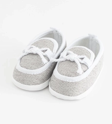 Mocassini scarpine per neonati New Baby grigi 0-3 mesi