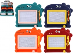 Lavagna magnetica per disegnare per bambini a forma di dinosauro, 4 colori