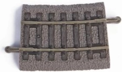 Piko binario curvo R2 7,5° con massicciata H0