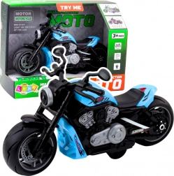 Motocicletta per bambini con effetti luminosi e sonori Blu