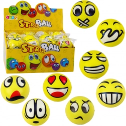 pallina antistress in schiuma con emoticon 6 cm
