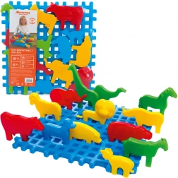 Marioinex mini zoo animaletti – costruzioni waffle 14 pezzi