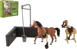 Set fattoria – cavallo con accessori, giocattolo in plastica