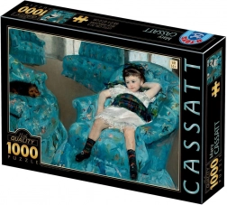 Puzzle Bambina su poltrona blu 1000 pezzi D-Toys