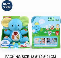 Elefante di peluche con luce e musica 20 cm