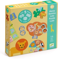 Djeco set di 5 giochi – animali della savana