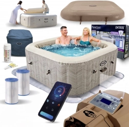 spa gonfiabile quadrato per 4 persone 175 × 71 cm con idromassaggio INTEX