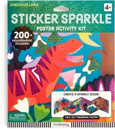 Set di adesivi scintillanti Mondo dei dinosauri