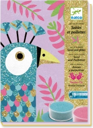 DJECO Quadri di sabbia e glitter: Uccelli abbaglianti