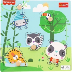Puzzle a incastro in legno FISHER-PRICE giungla, 5 pezzi