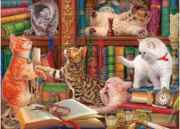 Puzzle EUROGRAPHICS biblioteca dei gatti 1000 pezzi