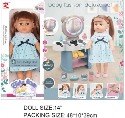 Bambola Kinga con Tavolo da Toilette e Accessori