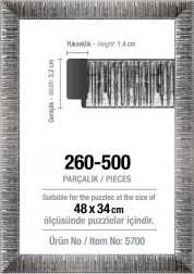 Cornice per puzzle 48 × 34 cm argento