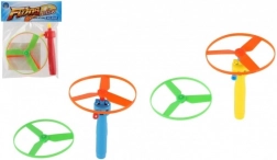 Eliche a lancio con avviatore, plastica, diametro 9 cm, 2 colori