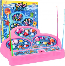 Gioco per bambini pesca dei pesciolini con laghetti rotanti 3+ – Rosa