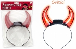 Corna da diavolo luminose a batteria 15 cm