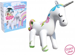 Unicorno gonfiabile con spruzzo d’acqua 220 × 160 × 80 cm – confezione in ceco