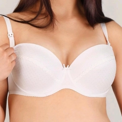Reggiseno da allattamento semi-imbottito New Baby Eva bianco